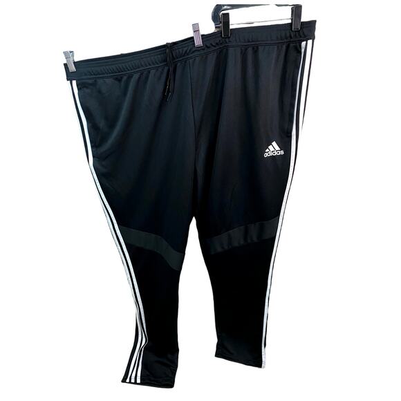 Adidas Tiro Soccer Men’s Track Pants Size 4XL Black Training Zip Pockets - Picture 1 of 10